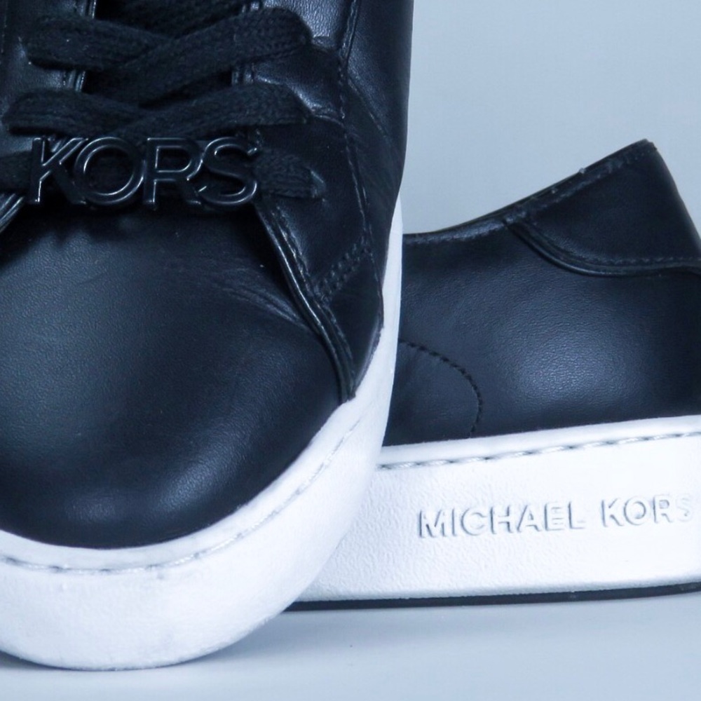 NEW Michael Kors Black Leather Sneakers NWOT